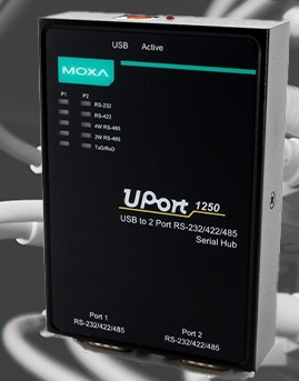 Bộ chuyển đổi tín hiệu USB sang 2 cổng RS232/422/485 Moxa Uport 1250I