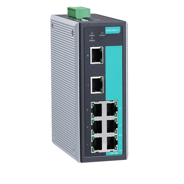 Bộ chuyển đổi mạng 8 cổng Ethernet tốc độ Gigabit công nghiệp Moxa EDS-G308